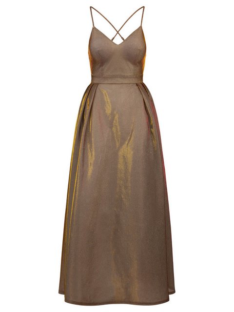 Apart Abendkleid aus einer metallic gold-pink schimmernden Jerseyware günstig online kaufen