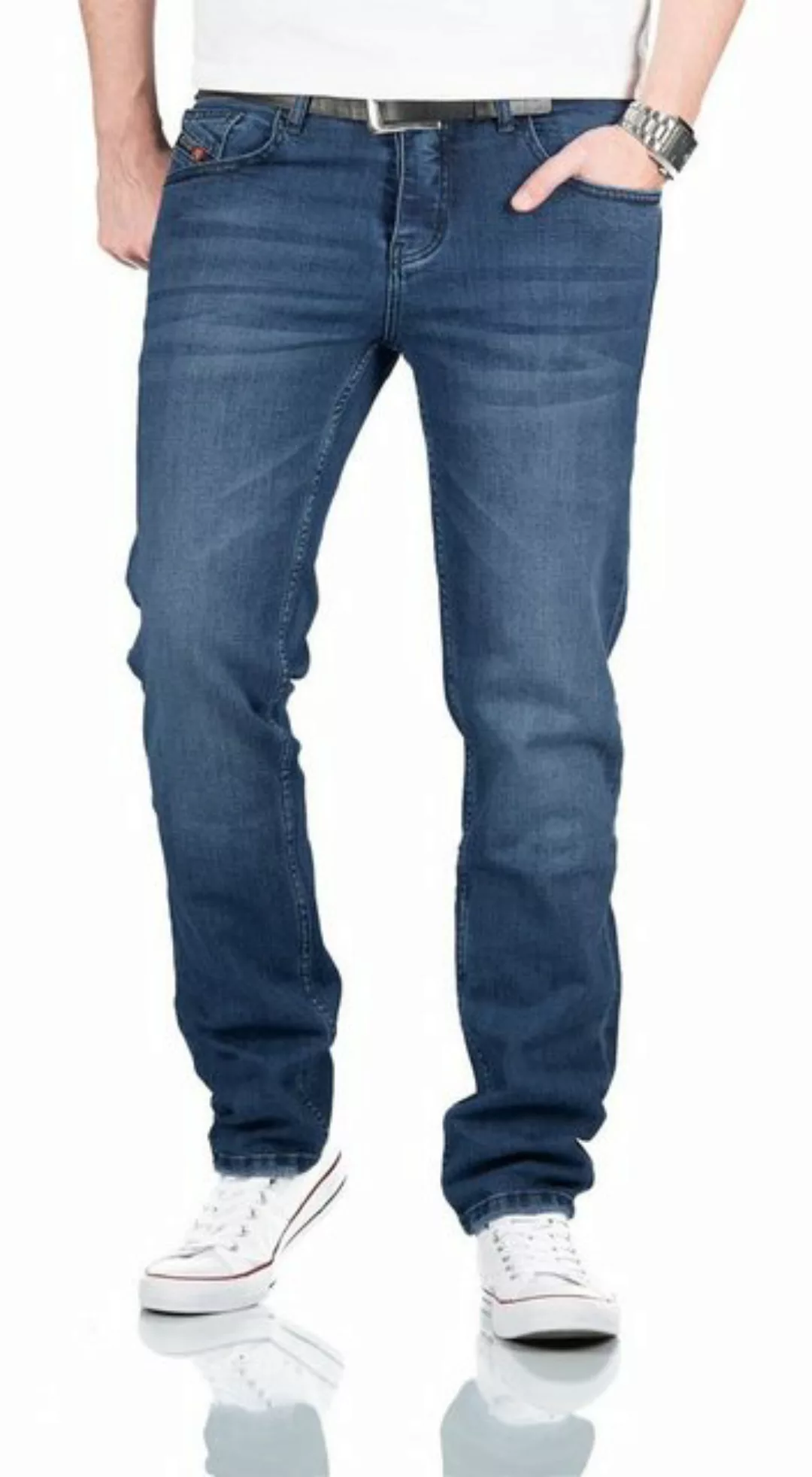 Alessandro Salvarini Straight-Jeans ASArcilio mit Knopfleiste günstig online kaufen