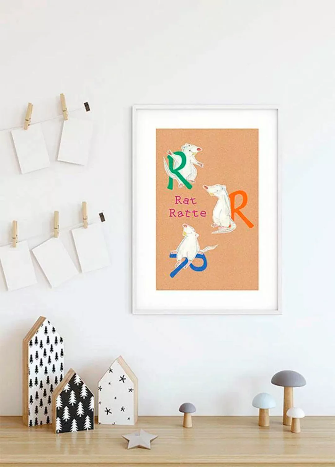 Komar Bild "ABC Animal R", Buchstaben, (1 St.), Wandbild zur Dekoration - o günstig online kaufen