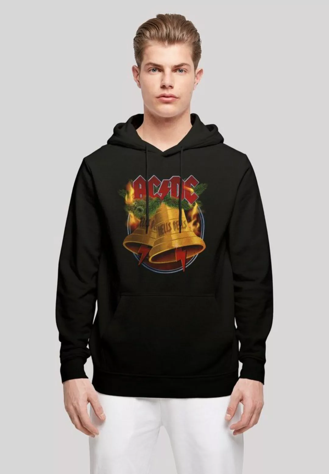 F4NT4STIC Kapuzenpullover ACDC Christmas Weihnachten Hells Bells Print günstig online kaufen