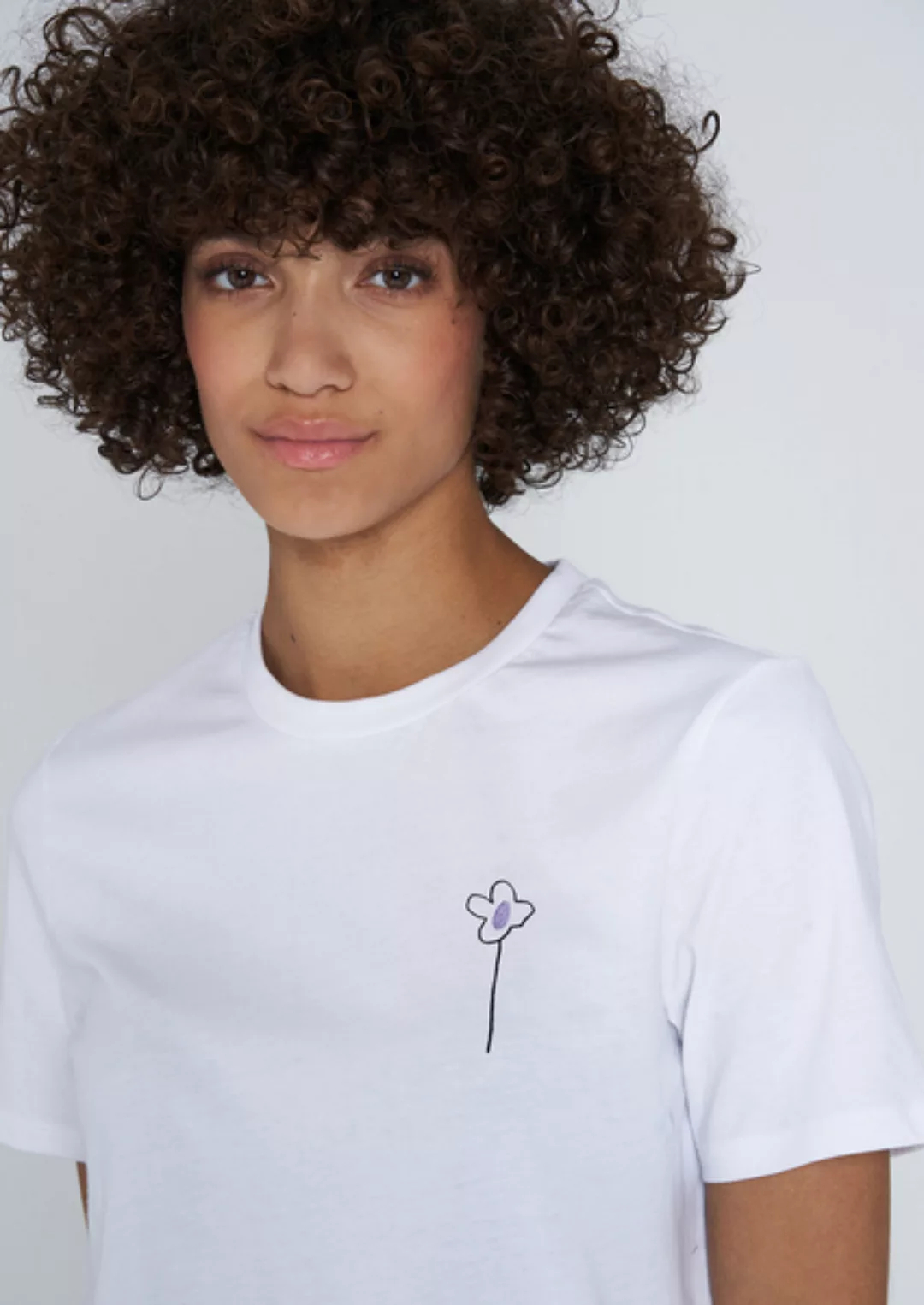 Print Damen T-shirt #Flower Aus Baumwolle (Bio) | Classic T-shirt #Flower günstig online kaufen
