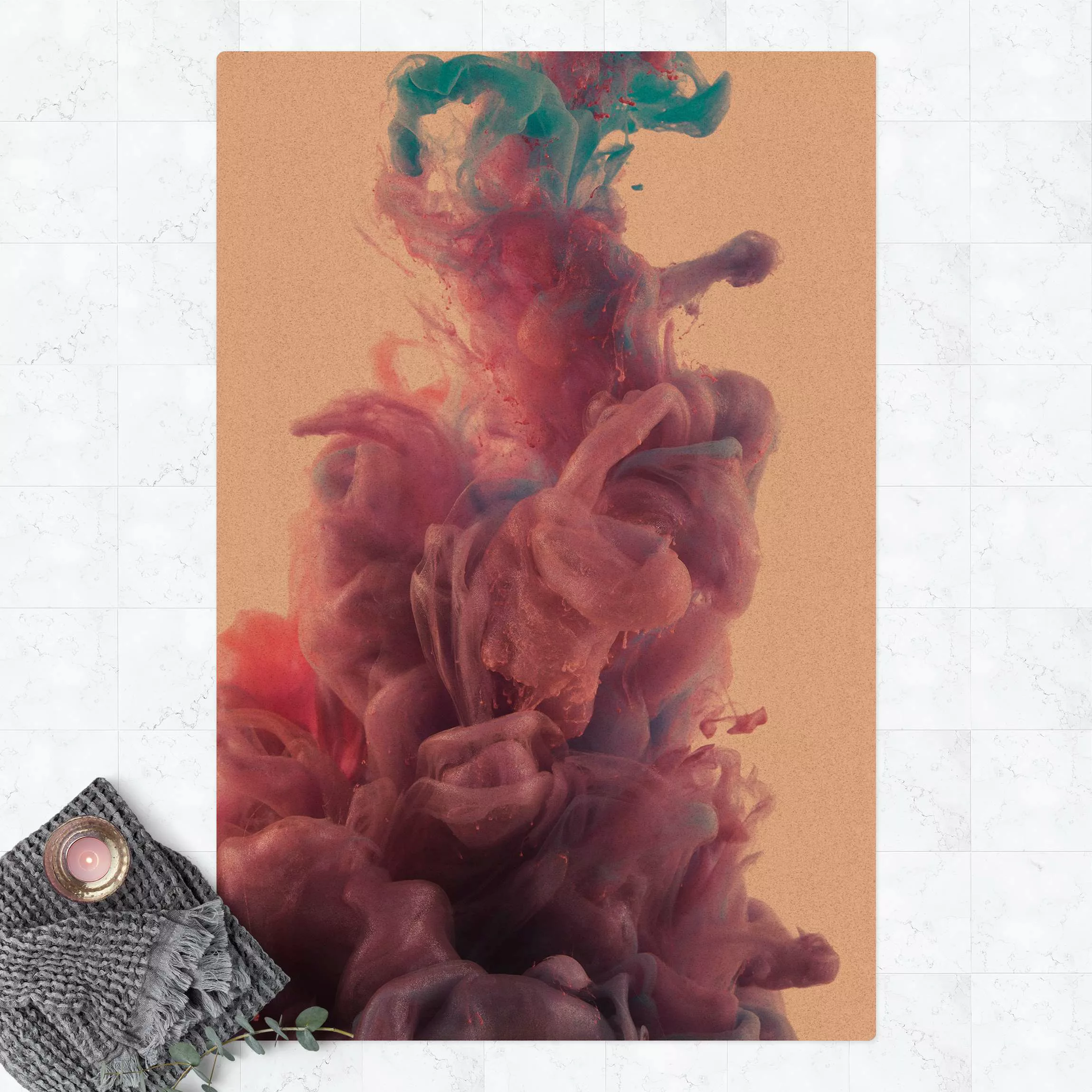 Kork-Teppich Abstrakter flüssiger Farbeffekt günstig online kaufen