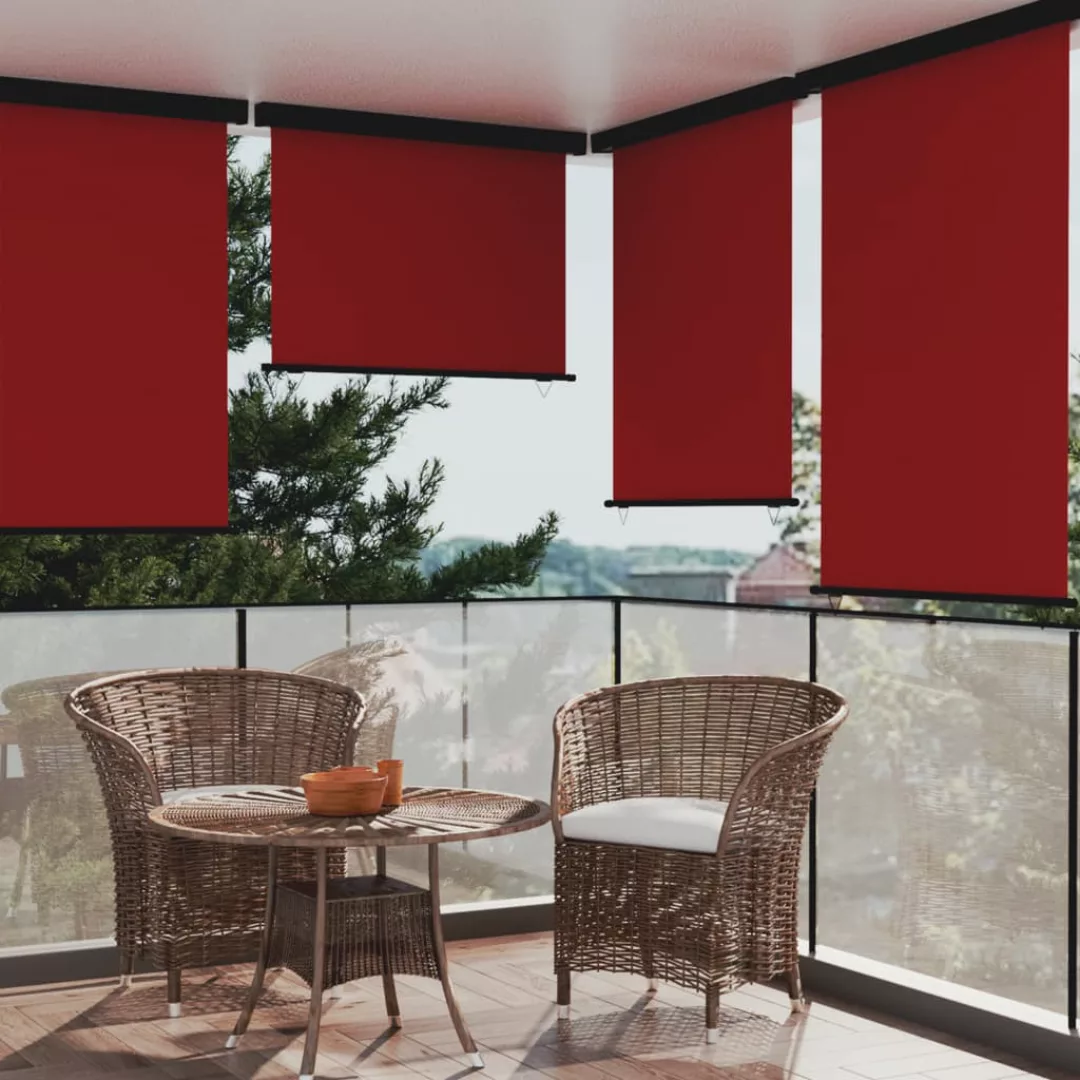 Vidaxl Balkon-seitenmarkise 117x250 Cm Rot günstig online kaufen