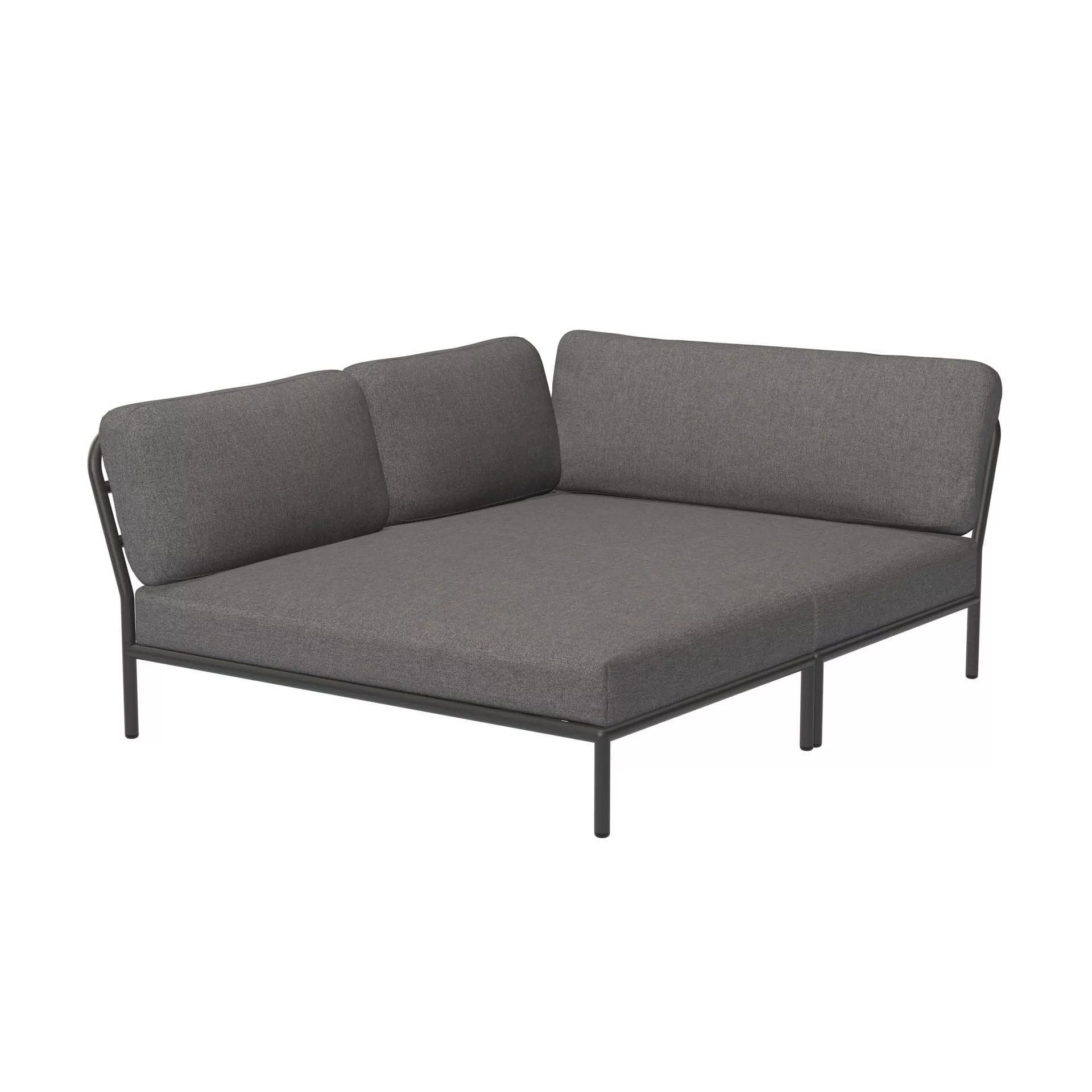 LEVEL Outdoor Eck-Sofa Lounge-Modul 5 Schiefer Dunkelgrau Links günstig online kaufen