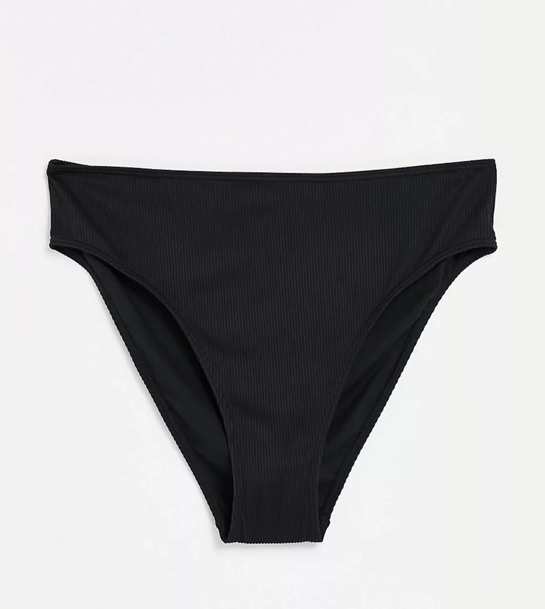 Simply Be – Mix and Match – Strukturierte Bikinihose in Schwarz günstig online kaufen