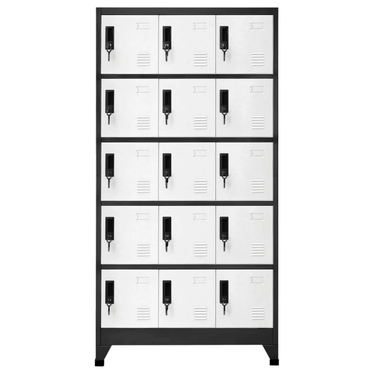 vidaXL Mehrzweckschrank Schließfachschrank Anthrazit und Weiß 90x40x180 cm günstig online kaufen