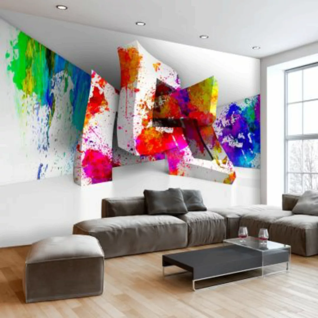 artgeist Fototapete Three-dimensional Shapes weiß Gr. 300 x 210 günstig online kaufen