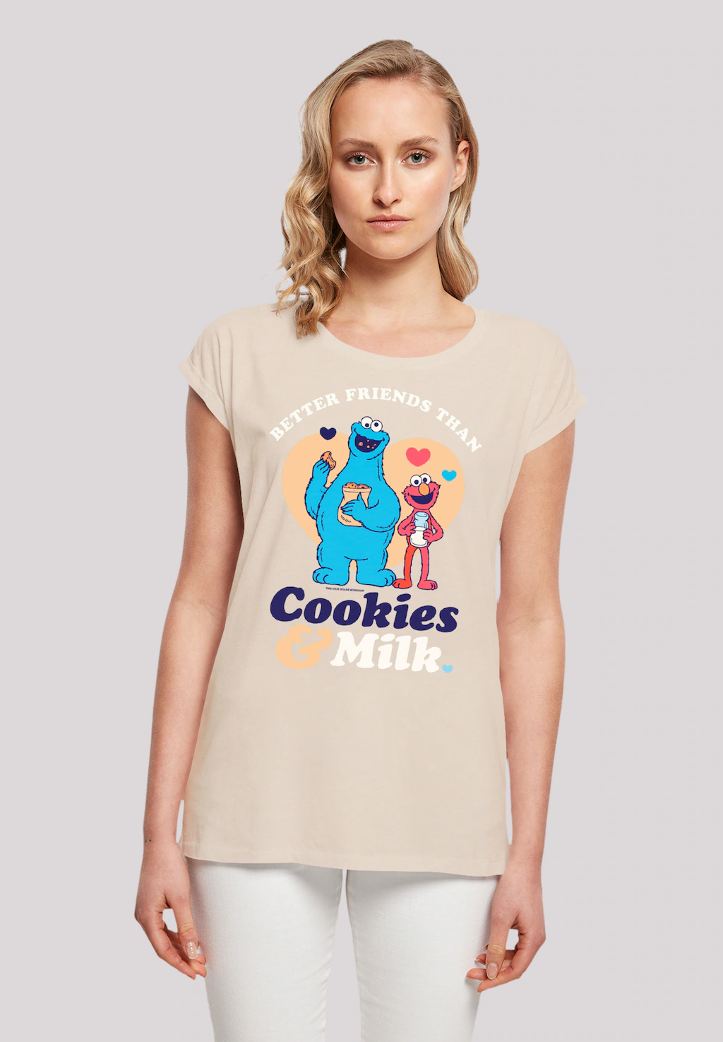 F4NT4STIC T-Shirt "Sesamstraße Cookies & Milk", Premium Qualität, Weihnacht günstig online kaufen