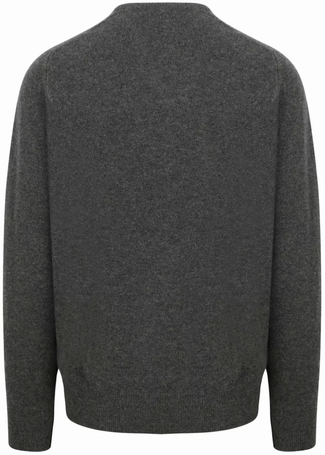 William Lockie V-Auschnitt Pullover Lammwolle Grau - Größe XL günstig online kaufen