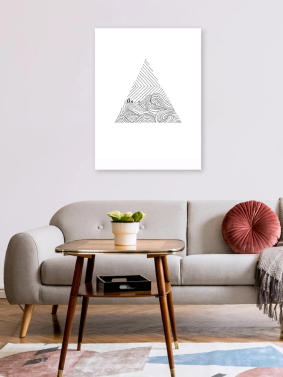 Poster / Leinwandbild - Mantika Minimal Triangle günstig online kaufen