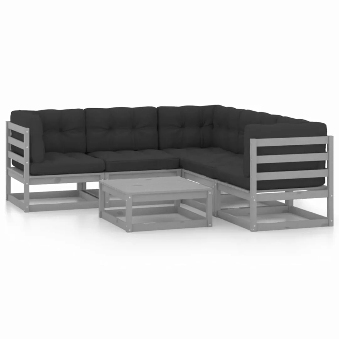 6-tlg. Garten-lounge-set Mit Kissen Kiefer Massivholz günstig online kaufen