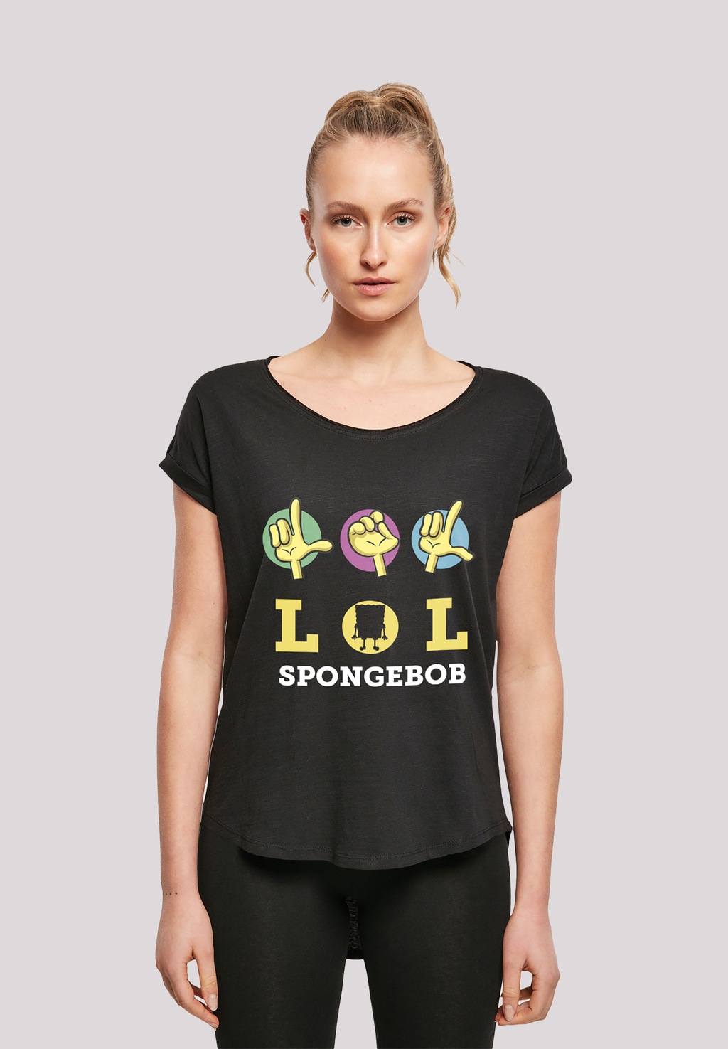 F4NT4STIC T-Shirt "Spongebob Schwammkopf LOL", Damen,Premium Merch,Lang,Lon günstig online kaufen