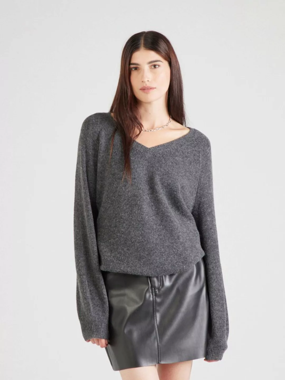 Vero Moda V-Ausschnitt-Pullover VMLEAF (1-tlg) Plain/ohne Details günstig online kaufen