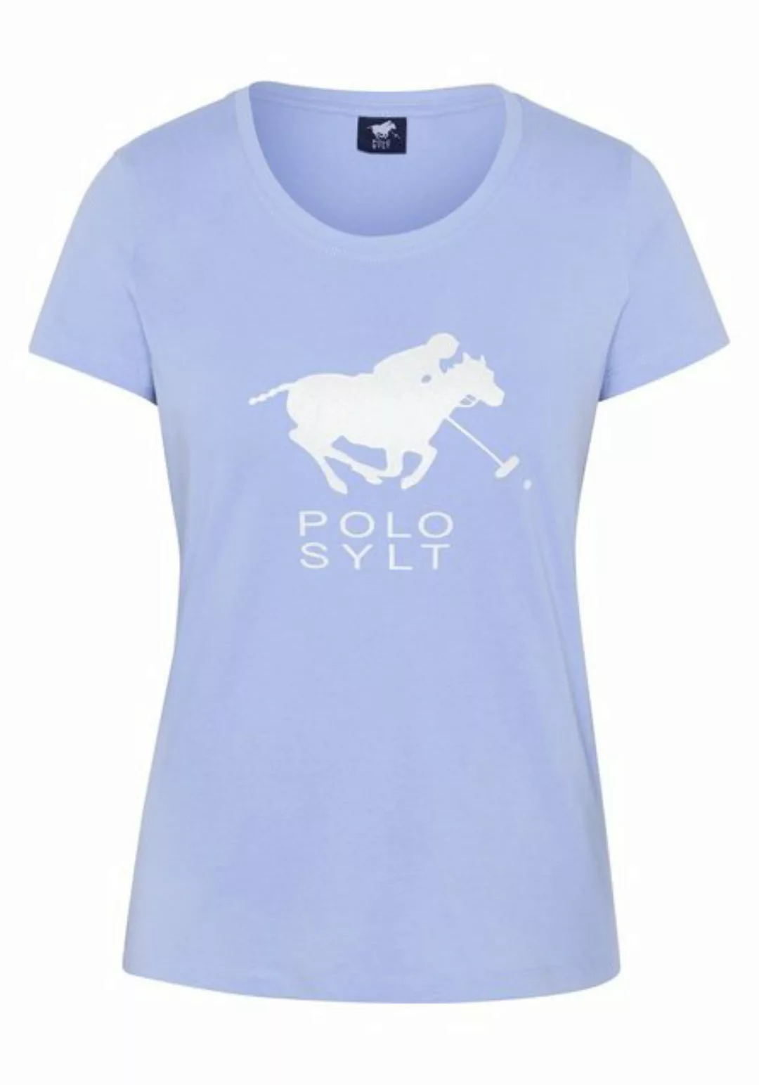 Polo Sylt Print-Shirt mit Glitter-Logo günstig online kaufen