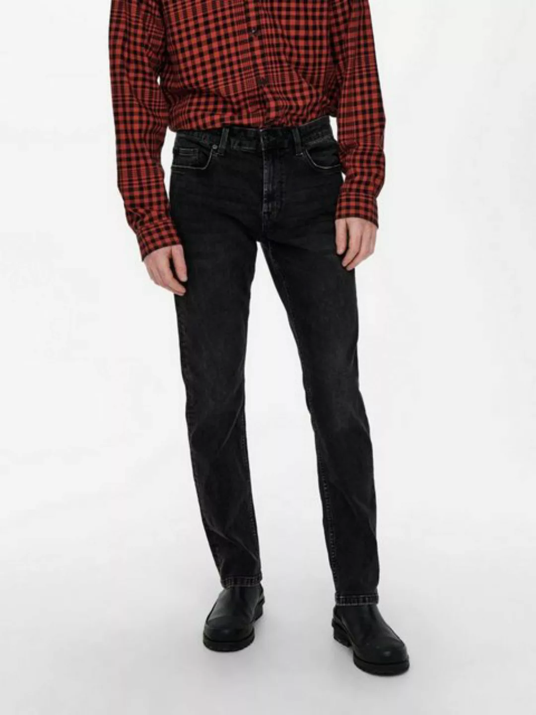 ONLY & SONS Regular-fit-Jeans Regular Fit Jeans Straight Denim Stretch Pant günstig online kaufen