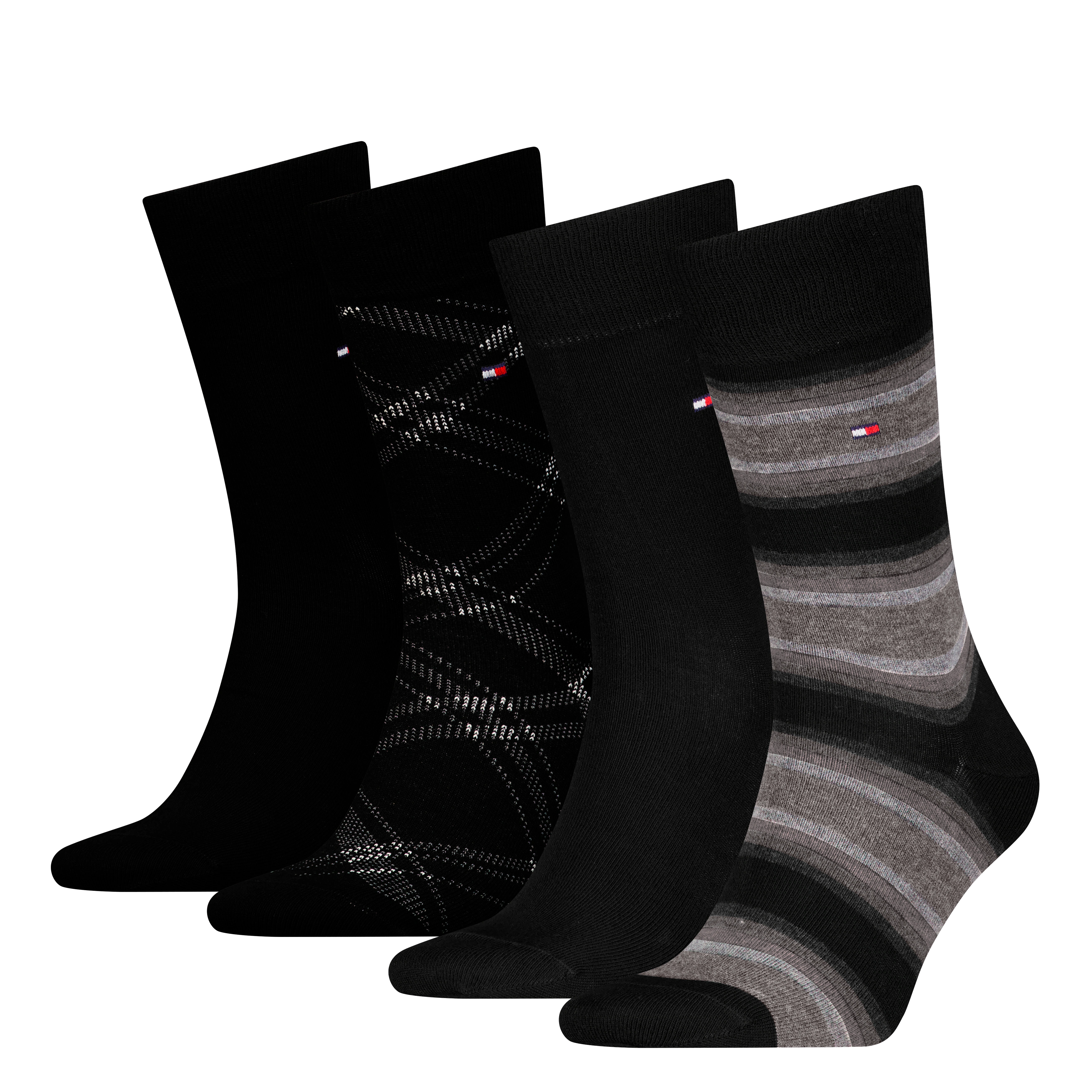 Tommy Hilfiger Socken "TH MEN SOCK 4P STRIPE & CHECK ECOM", (4er Pack) günstig online kaufen