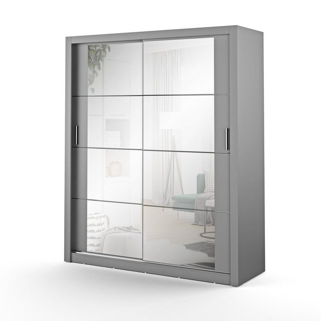 Compleo Kleiderschrank ARTI 03, Mehrweckschrank mit Spiegel Breite 180cm günstig online kaufen