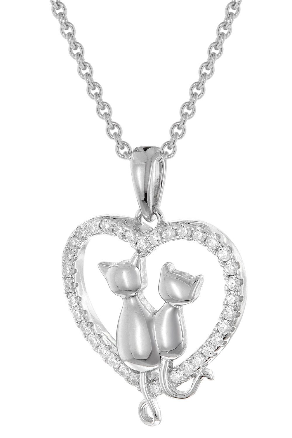 trendor Kette mit Anhänger Katzen 925 günstig online kaufen