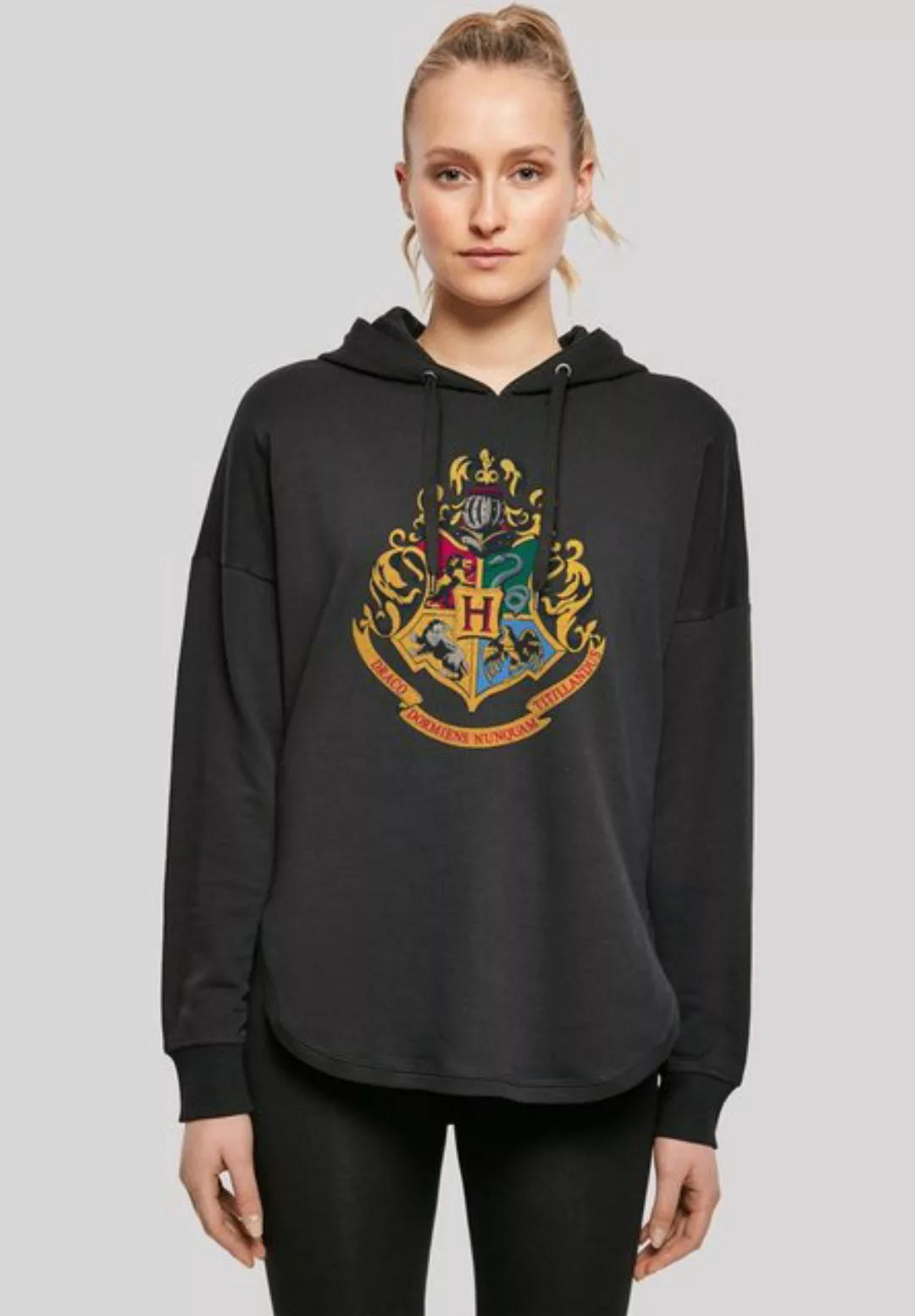 F4NT4STIC Kapuzenpullover Harry Potter Hogwarts Crest Gold Print günstig online kaufen