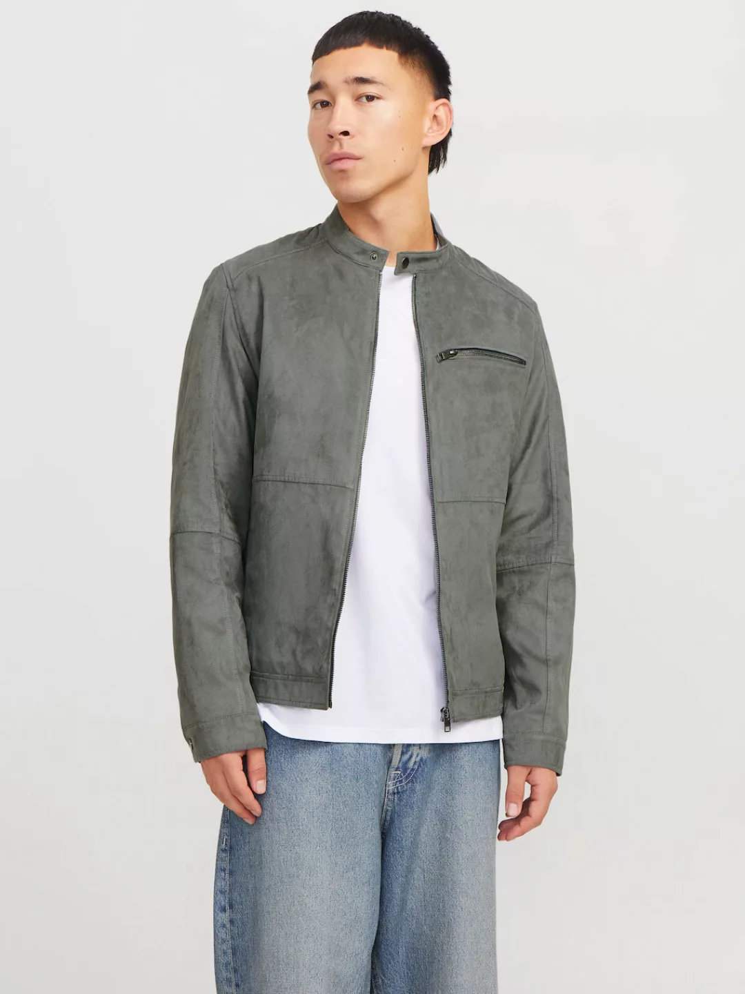 Jack & Jones Bikerjacke "JJEDYLAN BIKER JACKET NOOS", ohne Kapuze, mit Brus günstig online kaufen