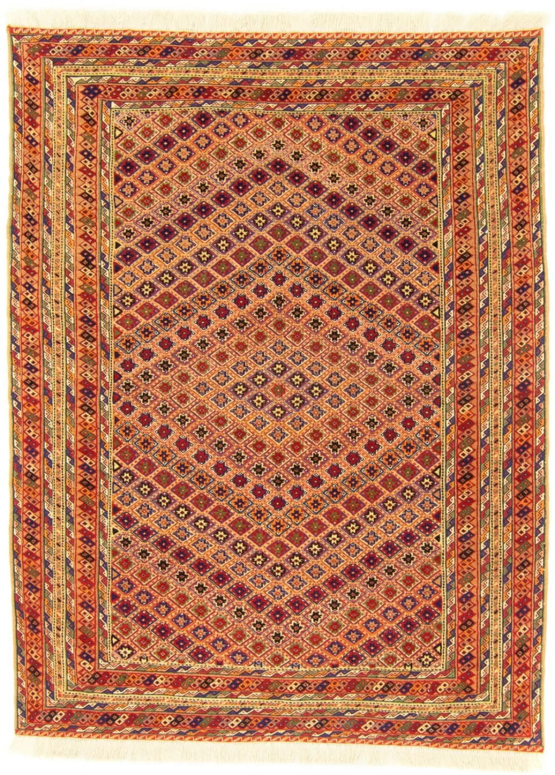 morgenland Wollteppich »Kelim Afghan Teppich handgewebt orange«, rechteckig günstig online kaufen