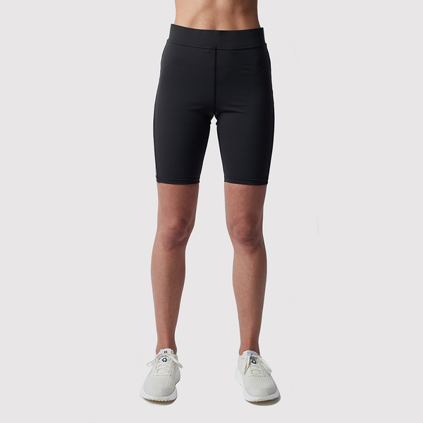 Kurze Damen Sport Leggings / Running Tights - Schwarz günstig online kaufen