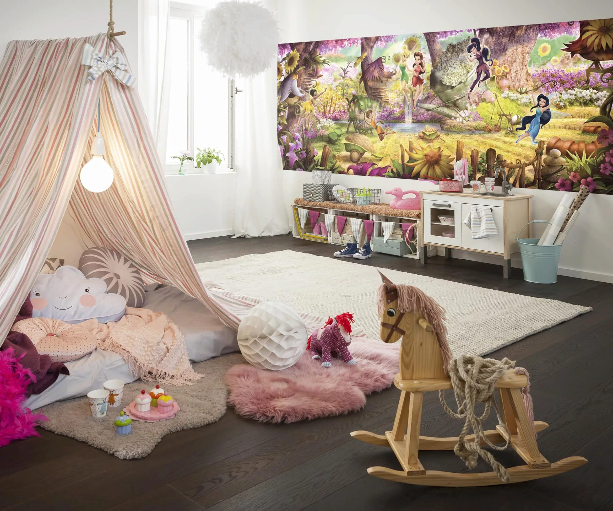 KOMAR Papier Fototapete - Fairies Forest - Größe 368 x 127 cm mehrfarbig günstig online kaufen