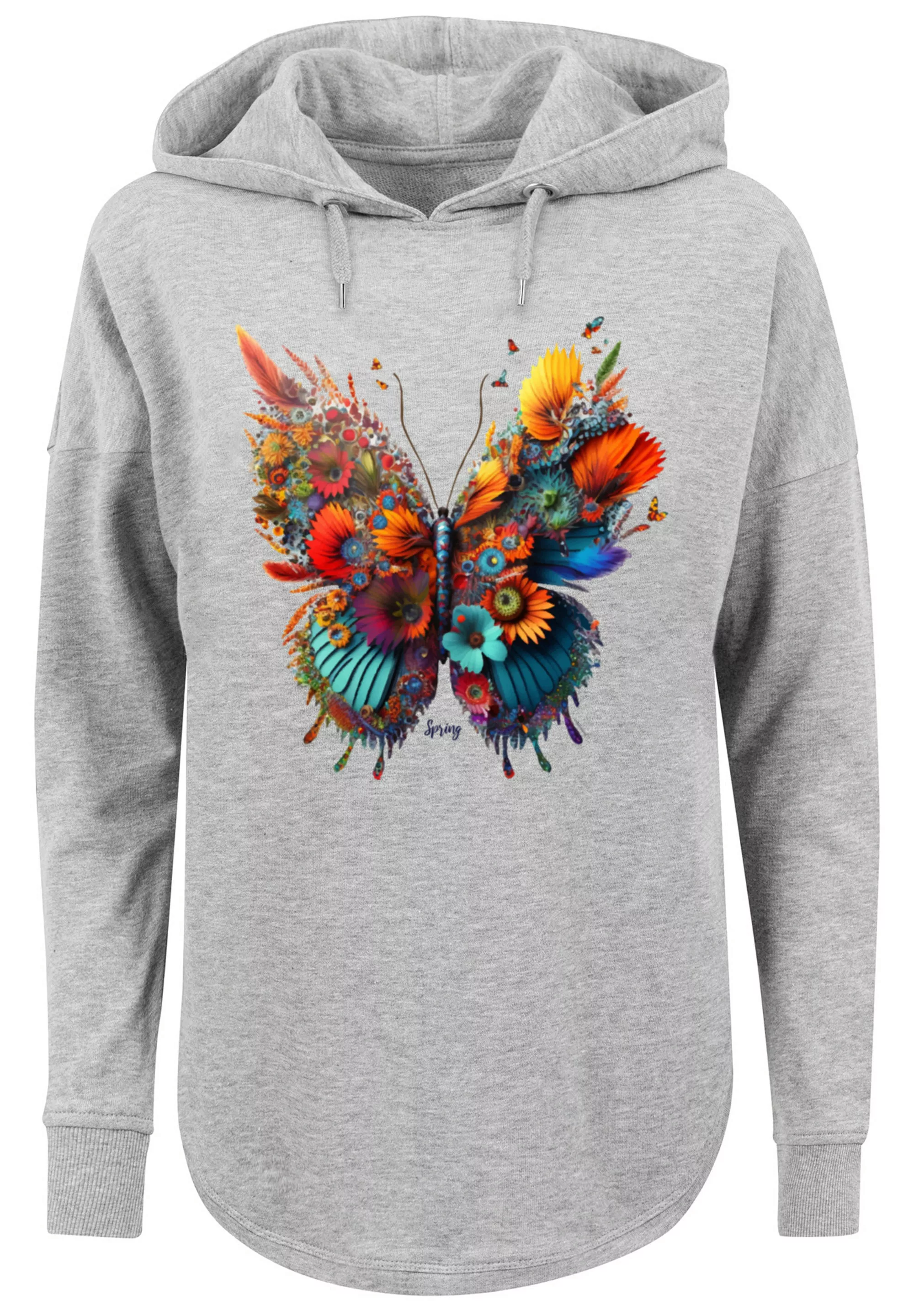 F4NT4STIC Kapuzenpullover "Schmetterling Blumen Oversize Hoodie" günstig online kaufen