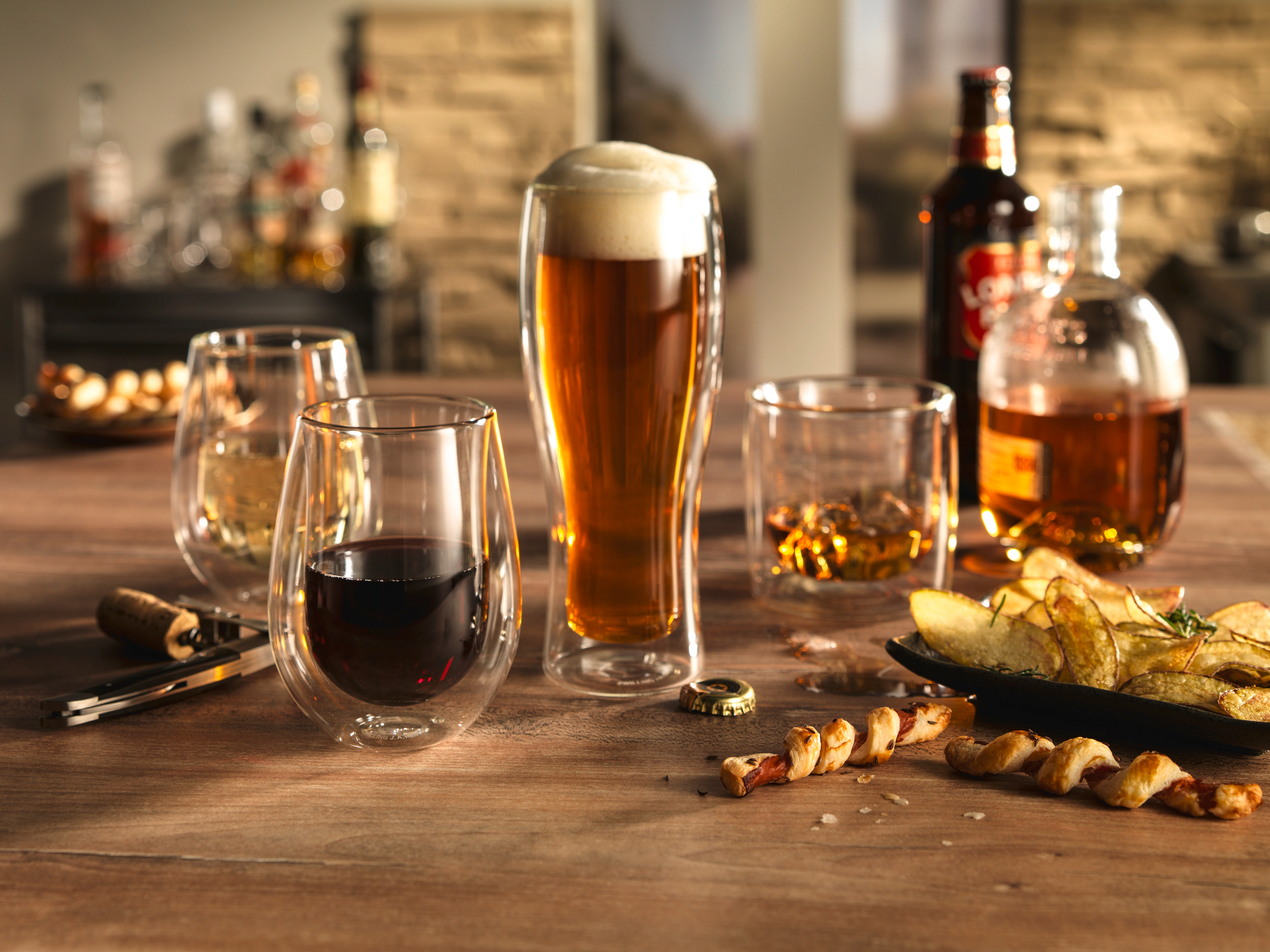 Zwilling Whiskyglas »Sorrento Bar«, (Set, 2 tlg.), Doppelwandig, Borosilika günstig online kaufen
