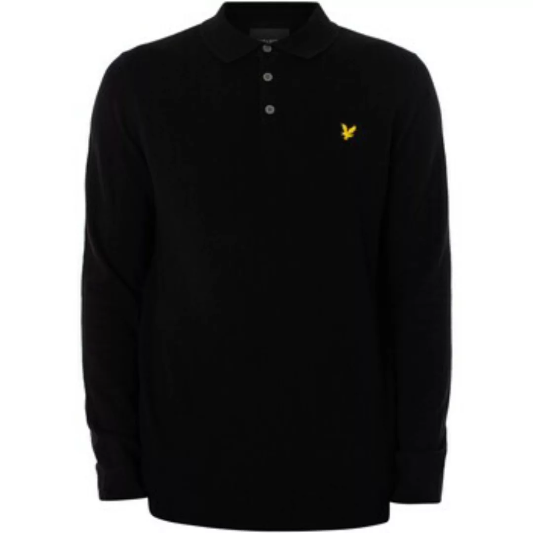 Lyle & Scott  Poloshirt Langärmliges Merino-Strick-Poloshirt günstig online kaufen