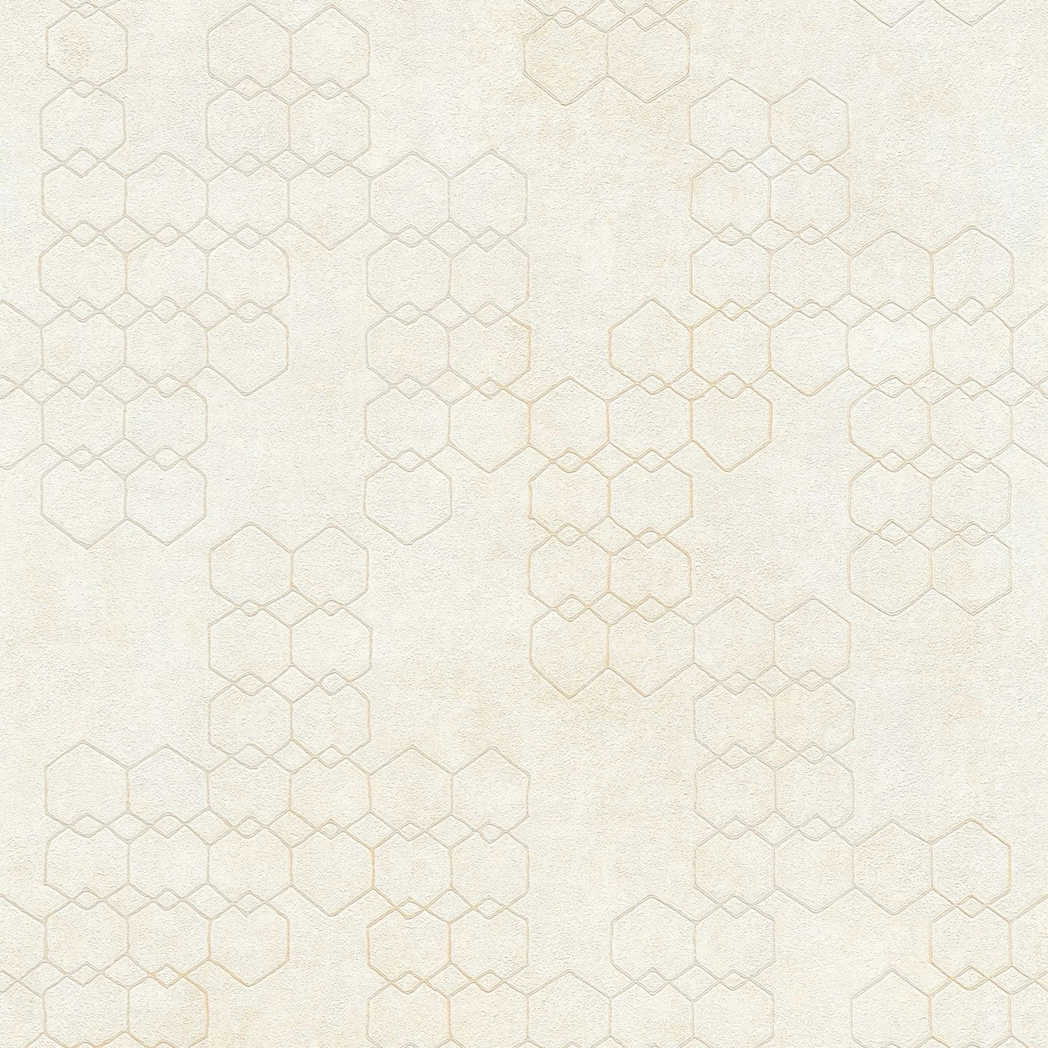 PROFHOME 374241-GU Grafik Tapete Used Look Schimmernd Creme Grau Weiß 0,53 günstig online kaufen