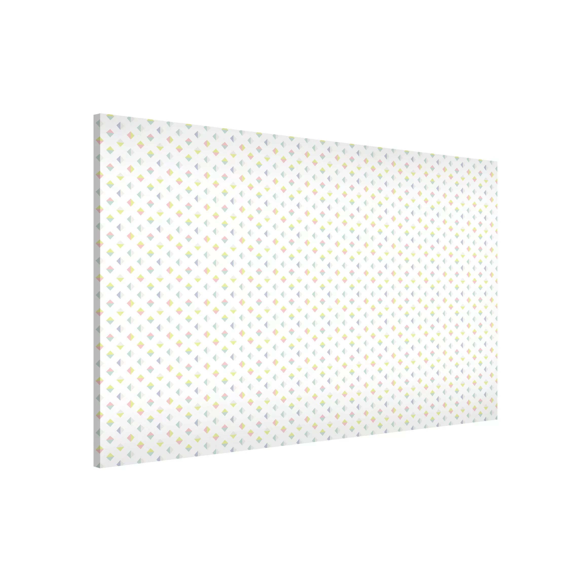 Magnettafel Muster & Textur - Querformat 3:2 Pastell Dreiecke günstig online kaufen