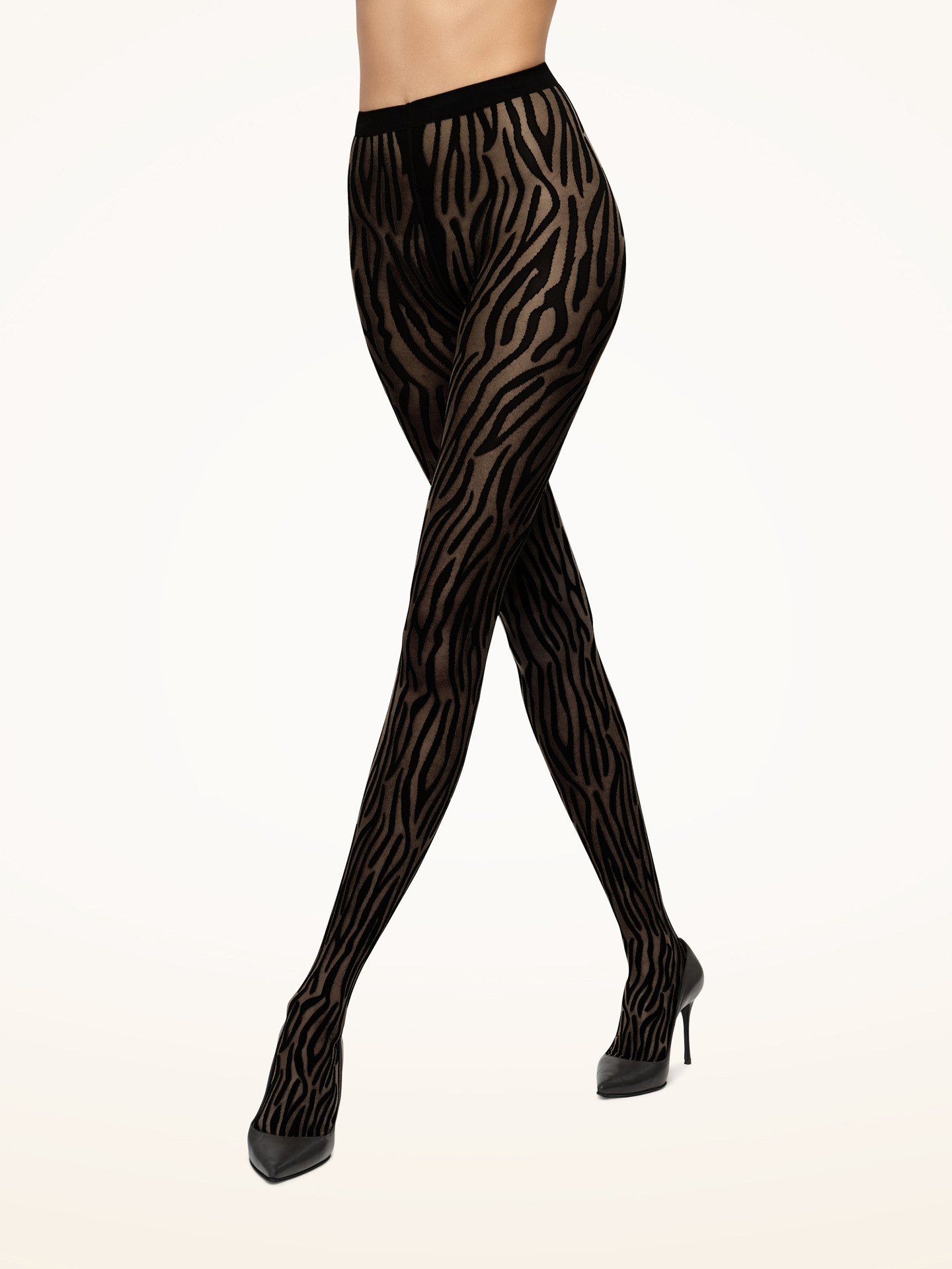 Wolford - Wilderness Tights, Frau, black/black, Größe: L günstig online kaufen