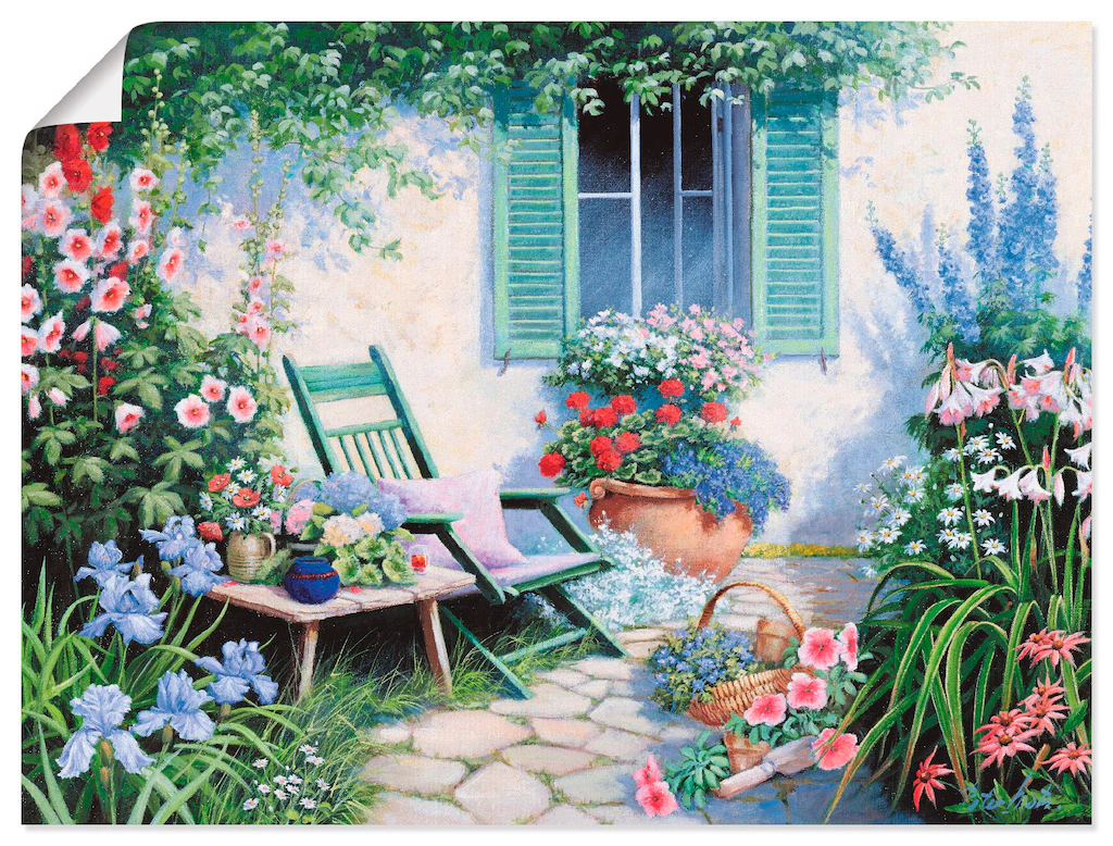 Artland Wandbild »Ein schöner Platz«, Garten, (1 St.), als Leinwandbild, Po günstig online kaufen