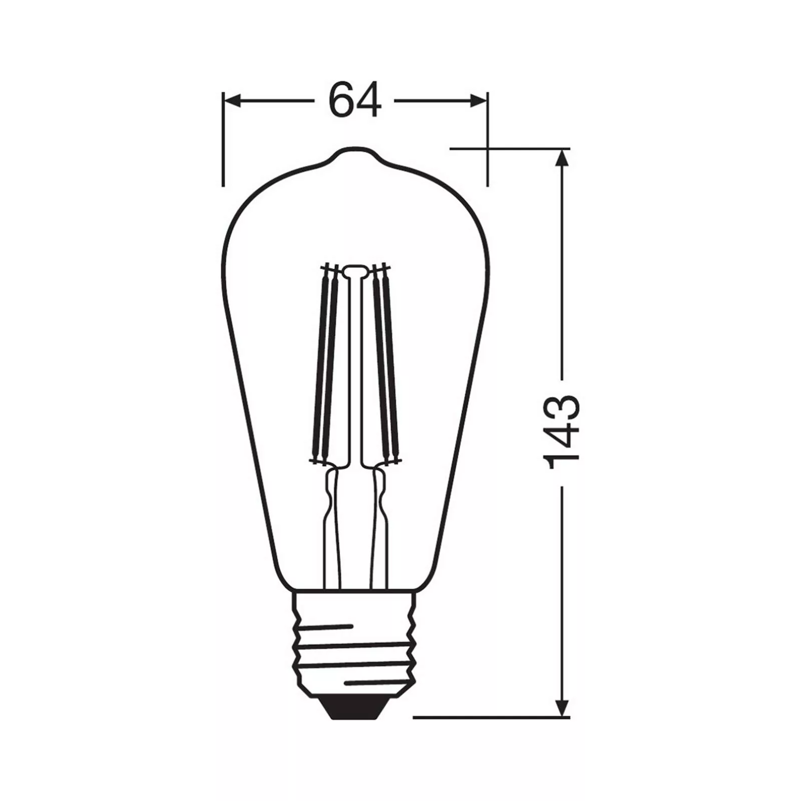 LEDVANCE SMART+ WiFi Filament E27 5,5W 827 Edison günstig online kaufen