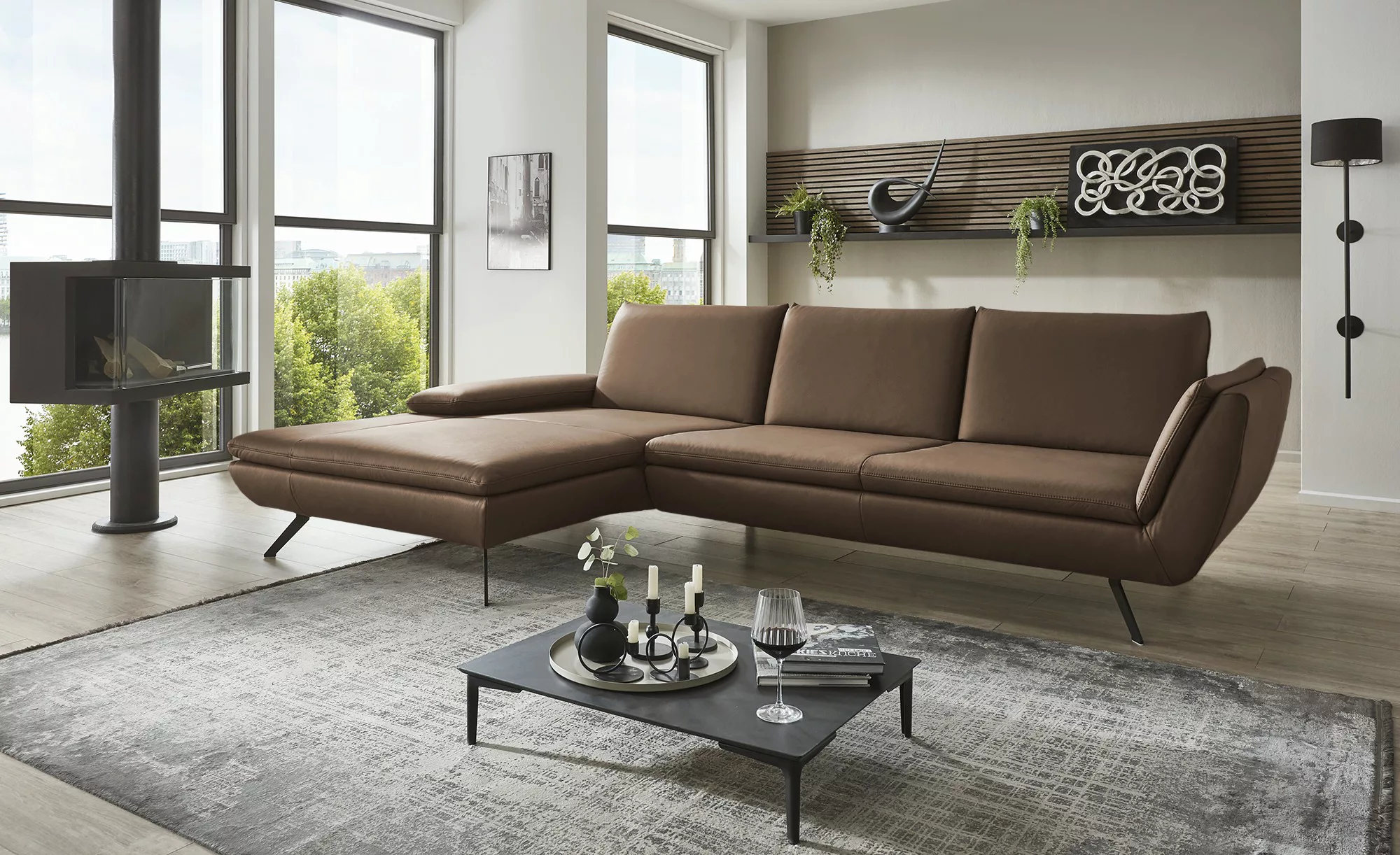 meinSofa Ecksofa  Luca ¦ braun ¦ Maße (cm): B: 315 H: 88 T: 190 Polstermöbe günstig online kaufen