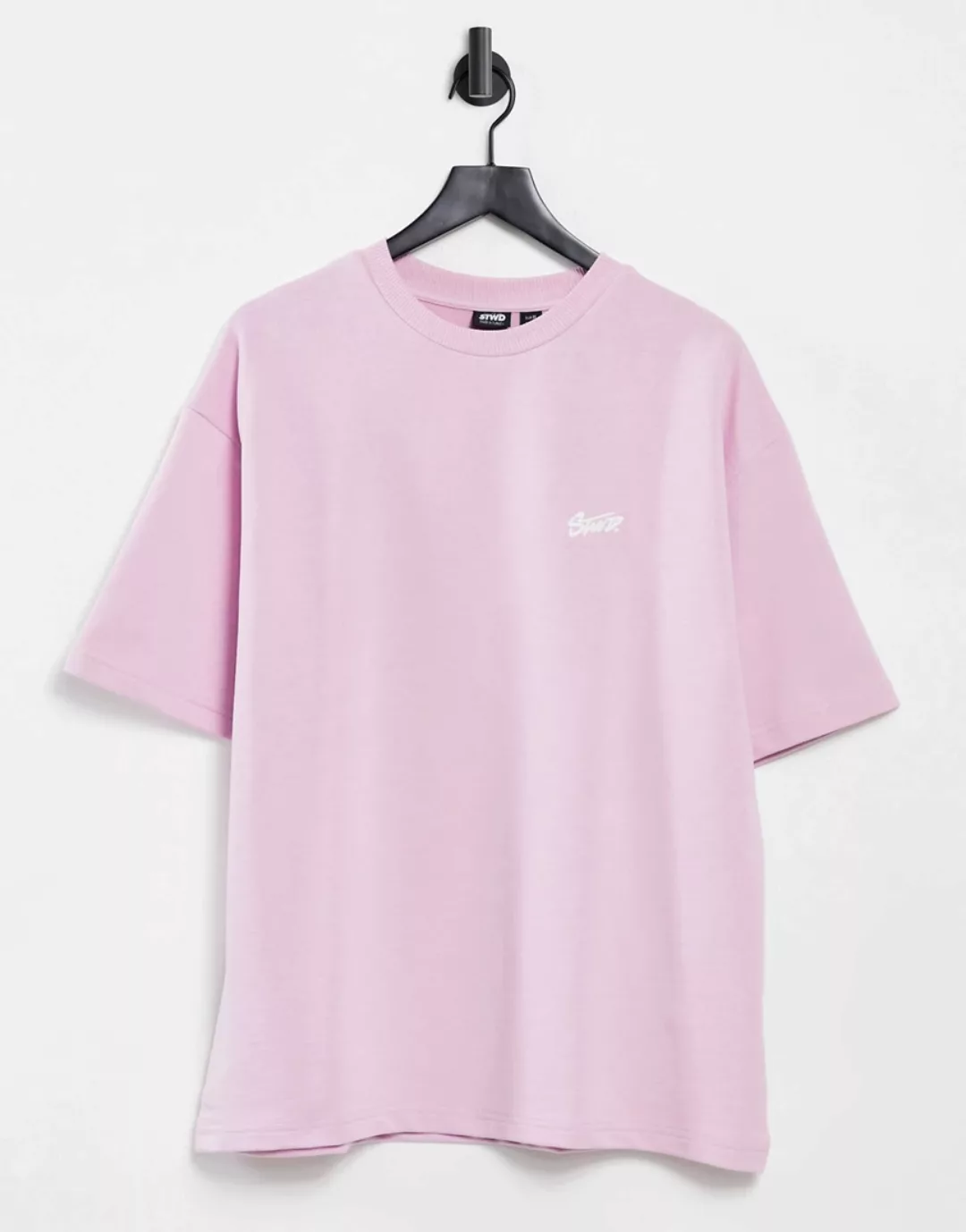 Pull&Bear – T-Shirt in Rosa, Kombiteil günstig online kaufen