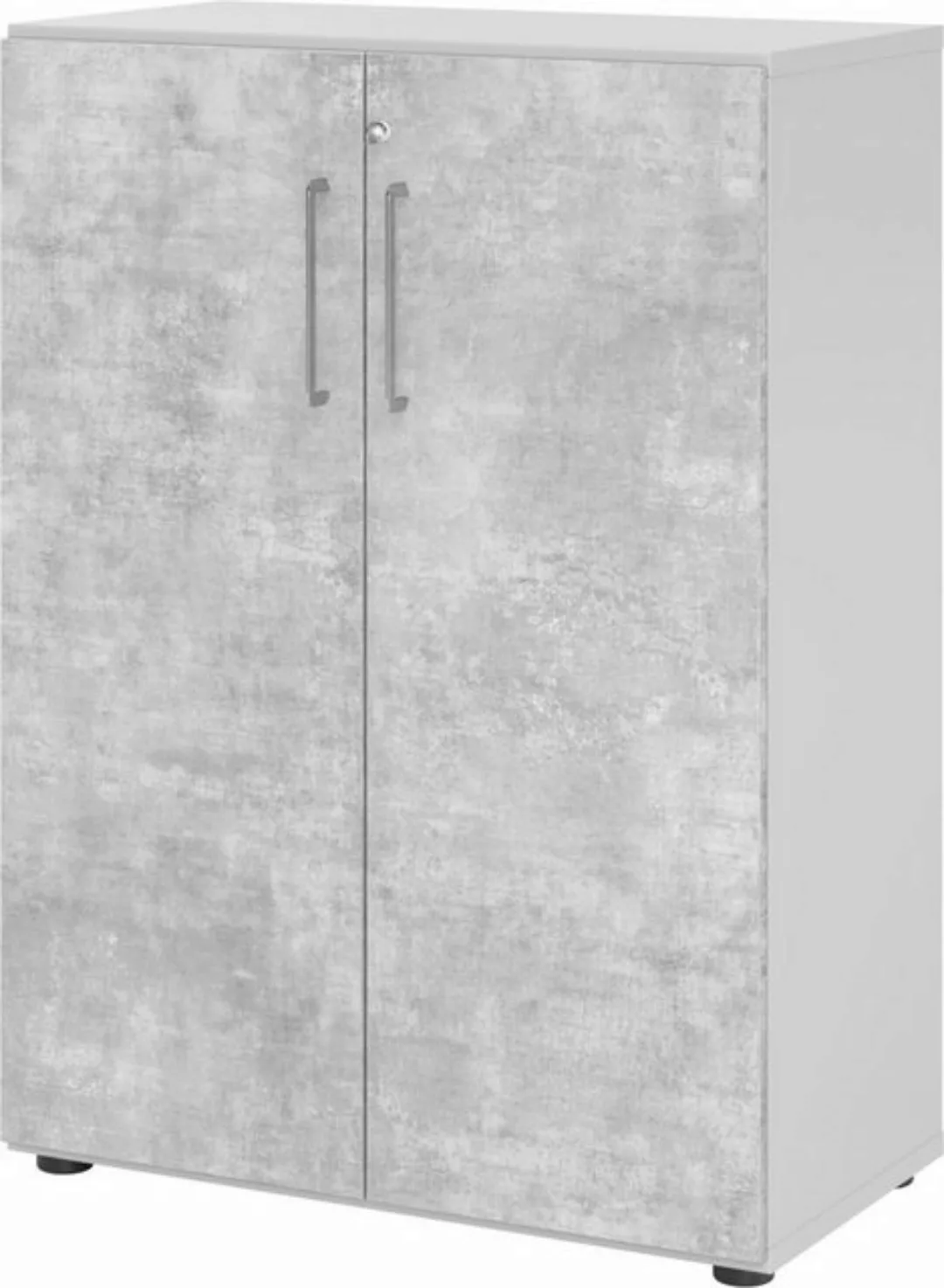 Aktenschrank Schrank Serie 9 3OH BxTxH 80x42x110cm Griff BS Ahorn/Beton günstig online kaufen