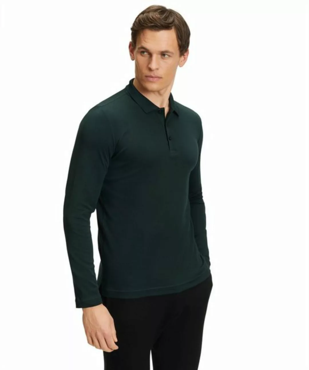 FALKE Polo Shirt Polo, Herren, 3XL, Schwarz, Uni, Baumwolle, 62102-300007 günstig online kaufen