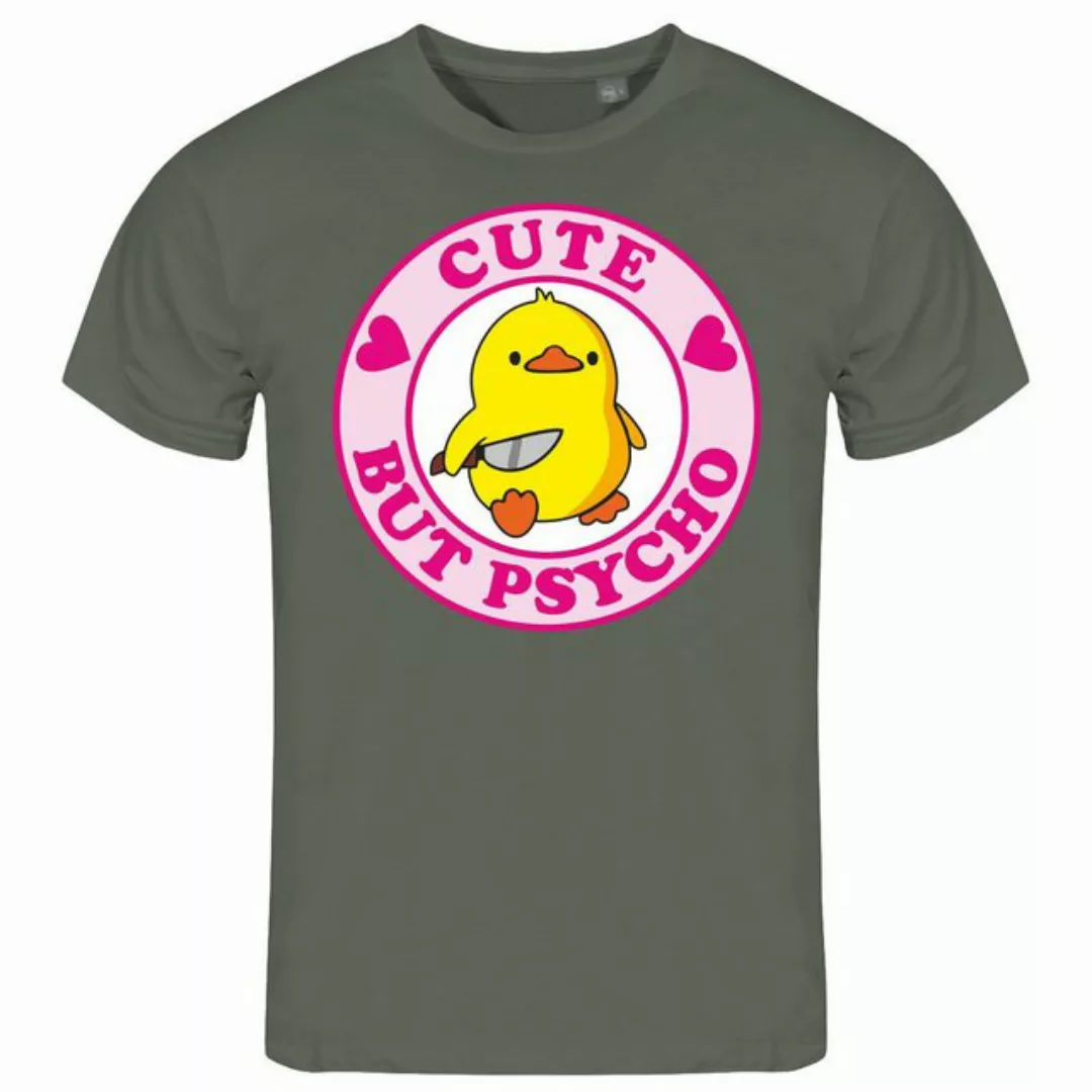 deinshirt Print-Shirt Herren T-Shirt Cute but Psycho Funshirt mit Motiv günstig online kaufen