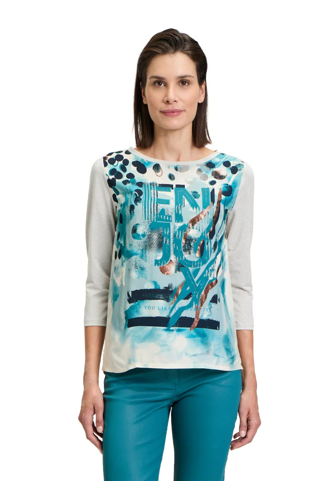 Betty Barclay 3/4-Arm-Shirt "Betty Barclay Blusenshirt mit Aufdruck", Glitz günstig online kaufen