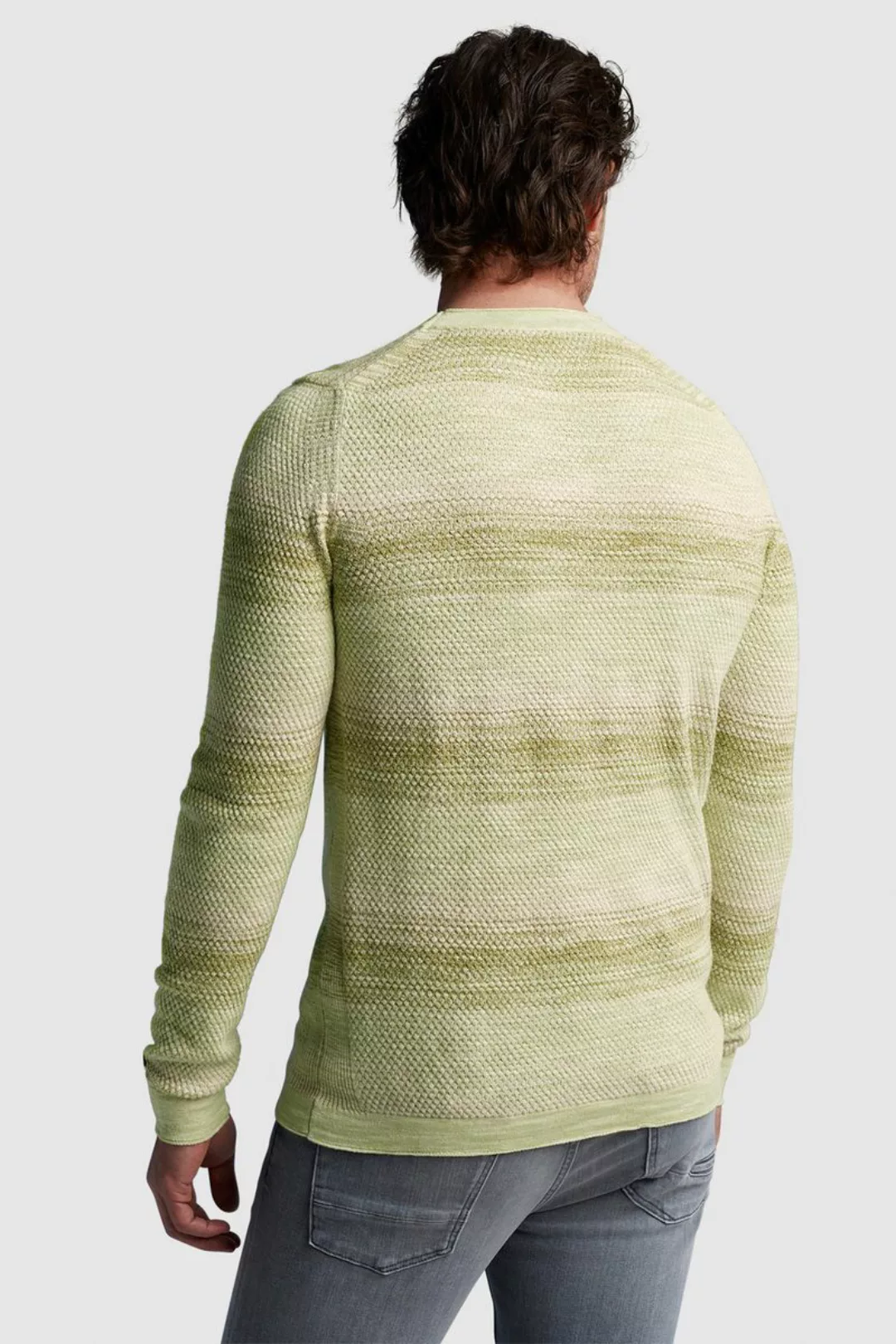 Cast Iron Pullover Streifen Grün - Größe S günstig online kaufen