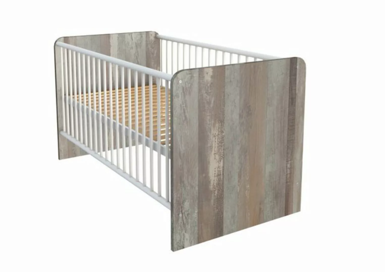 Begabino Kinderbett BEGABINO Babybett MOON (LF 70x140 cm) LF 70x140 cm weiß günstig online kaufen