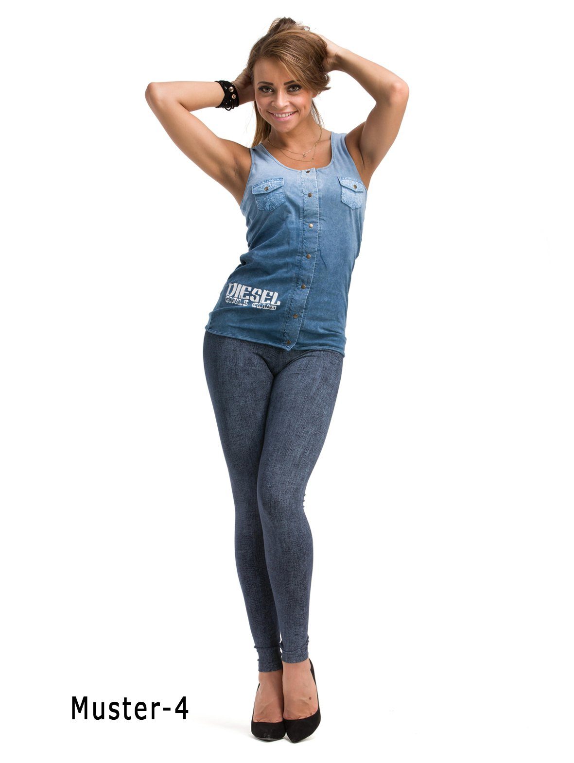 YESET Leggings Muster Leggings lang hoher günstig online kaufen