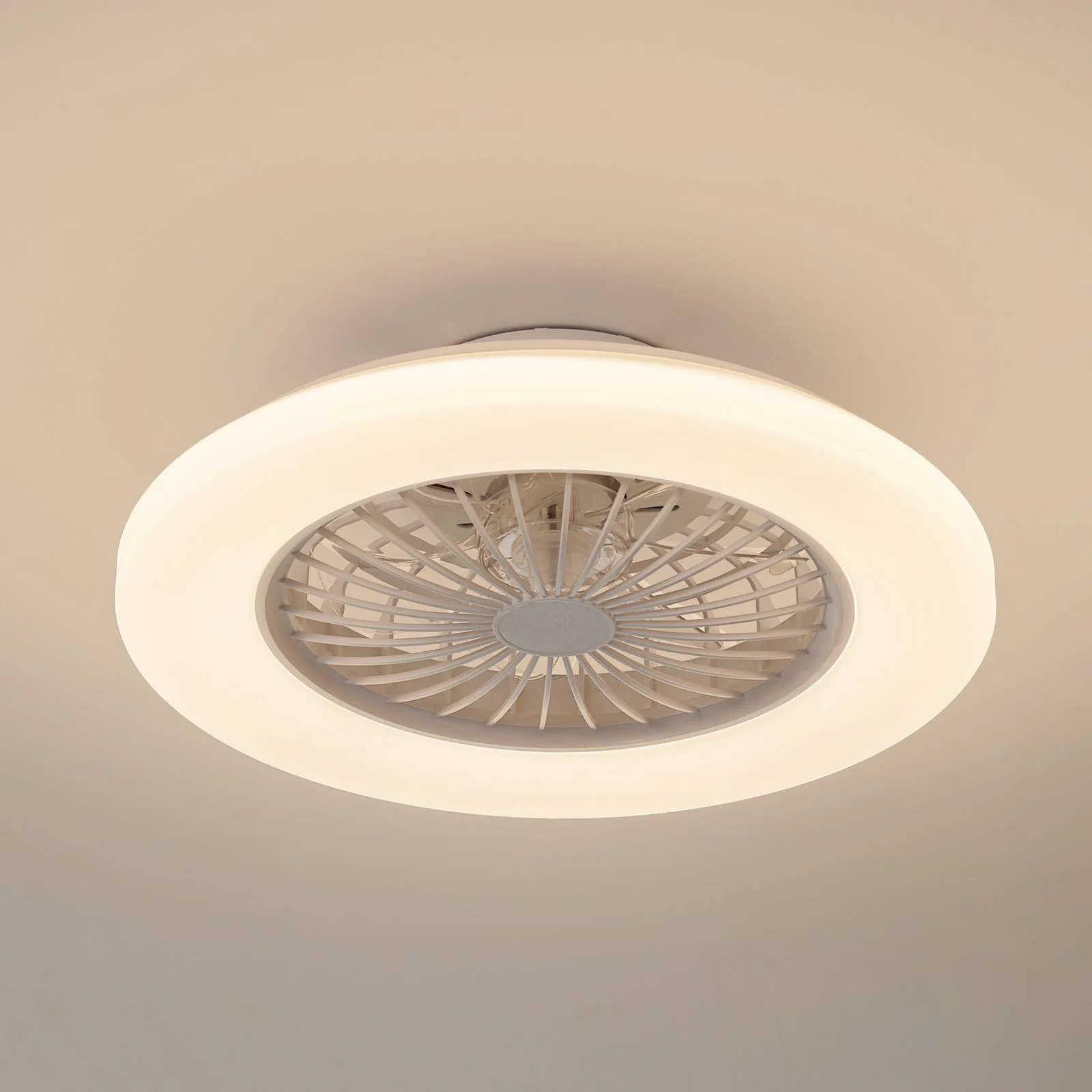 Lindby LED-Deckenventilator Vedin, DC, leise, Ø 49 cm, CCT günstig online kaufen