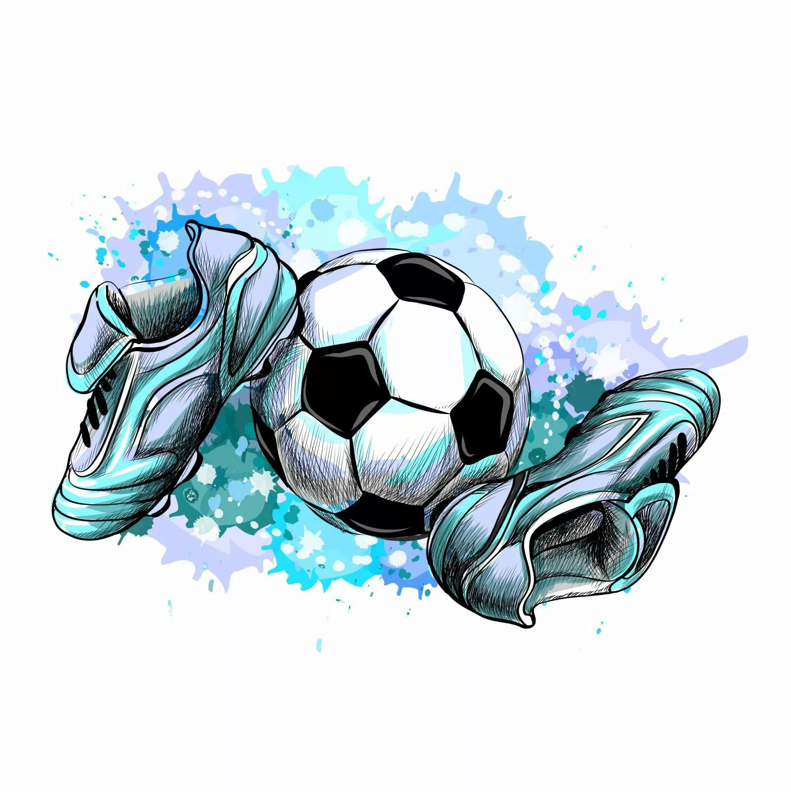 nikima Wandtattoo 187 Fussballschuhe und Ball günstig online kaufen