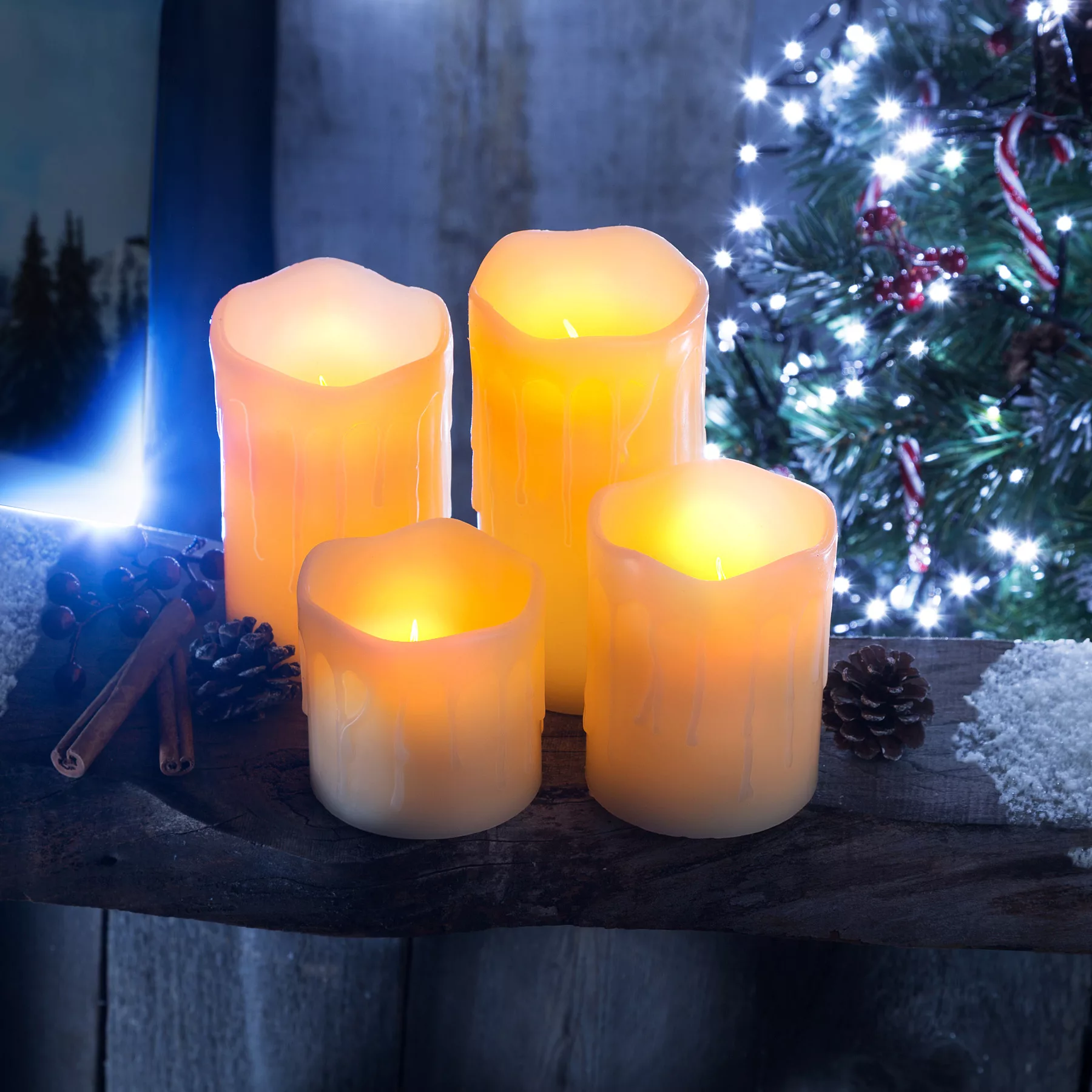 2 Sets LED-Kerzen mit Fernbedienung - weiß günstig online kaufen