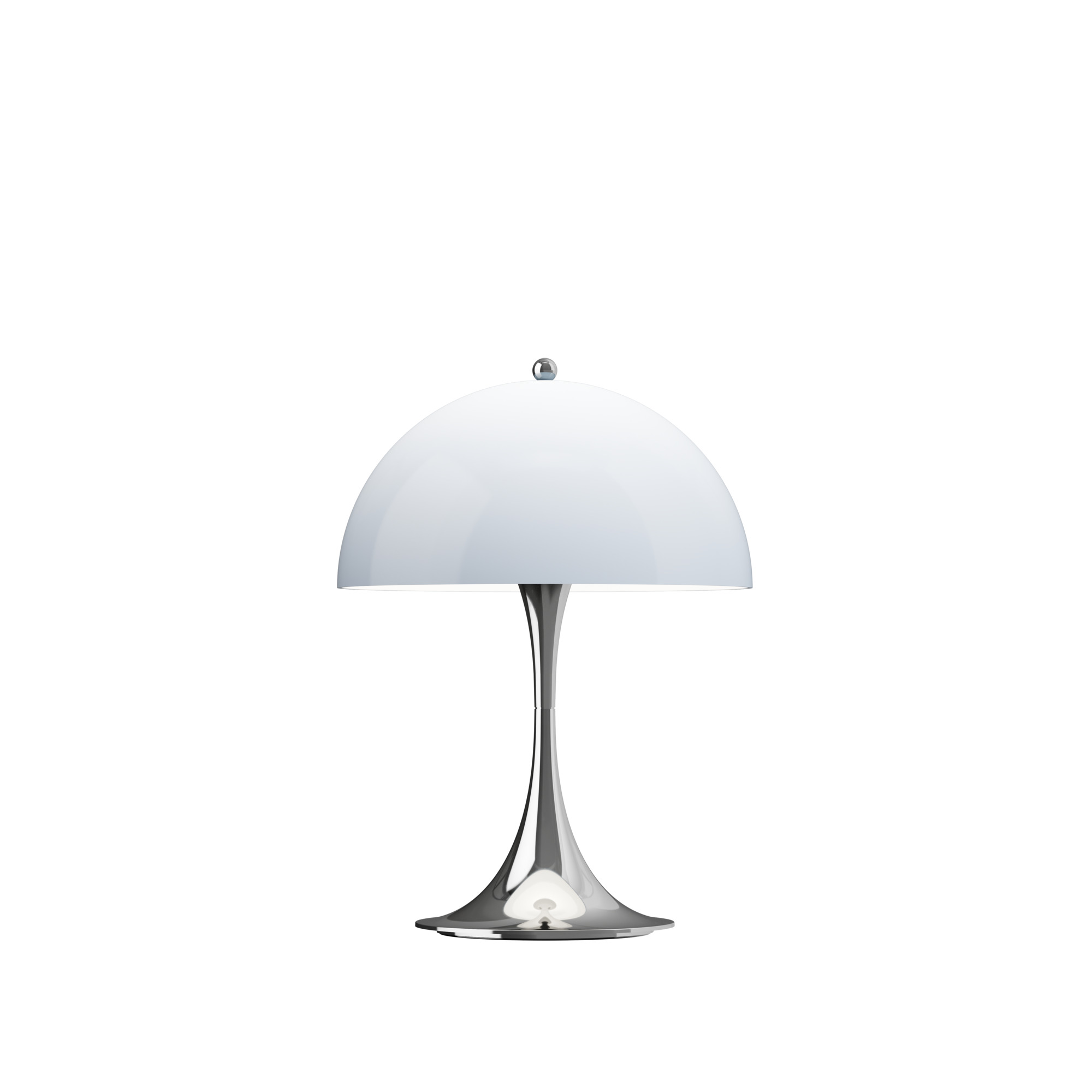 Panthella 250 tragbare Tischleuchte Chrom Opal Blue Grey günstig online kaufen