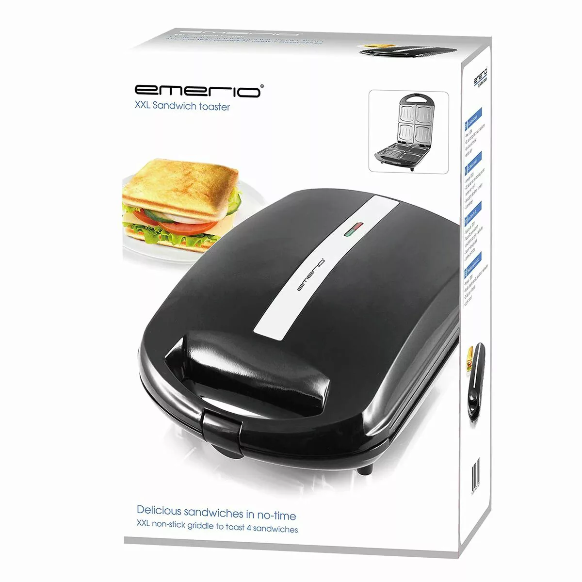 Sandwichmaker Emerio Schwarz 1300 W (restauriert A) günstig online kaufen