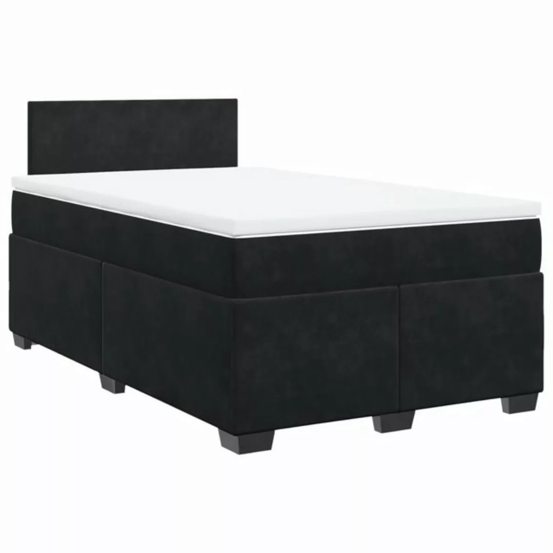 vidaXL Boxspringbett mit Matratze Schwarz 120x190 cm Samt2099134 günstig online kaufen